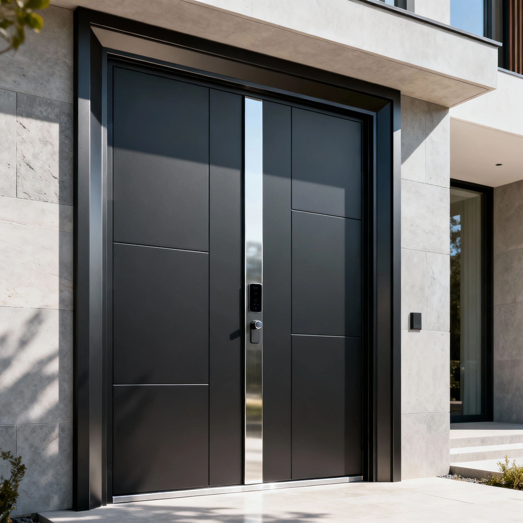 Villa rezidans akıllı kilitli lüks çelik kapı İzmir