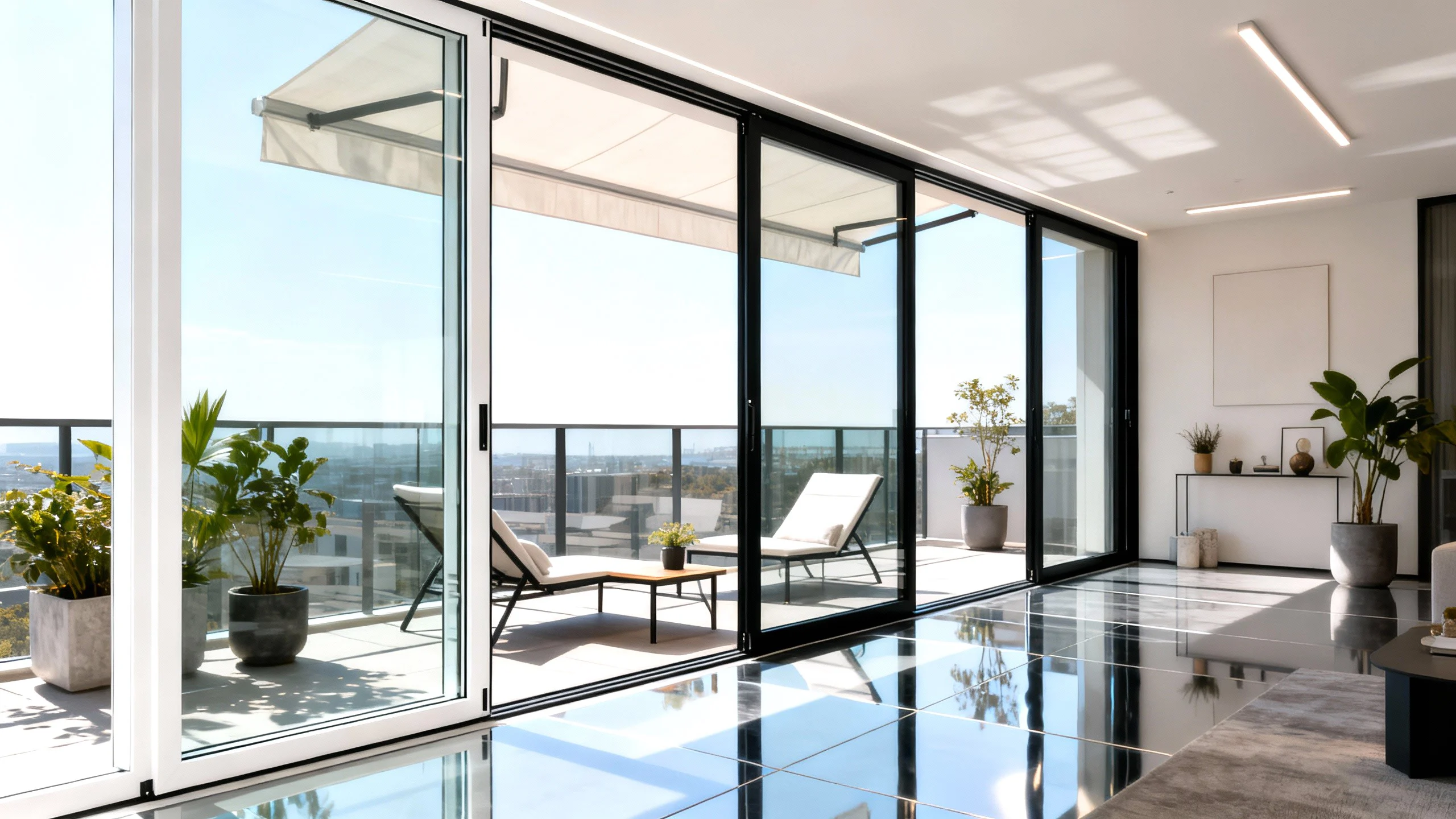 Mavişehir dış mekan sürgülü cam balkon ve teras kapatma sistemleri - Viti Dizayn